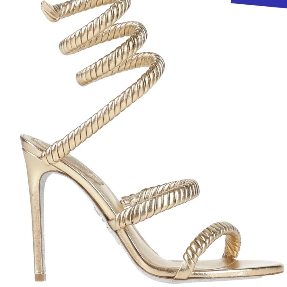 RENE CAOVILLA Leather Ankle Wrap Sandals US9 UK6 EU39 $1540
